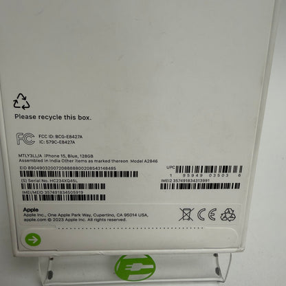 New Factory Unlocked Apple iPhone 15 128GB Blue MTLY3LL/A