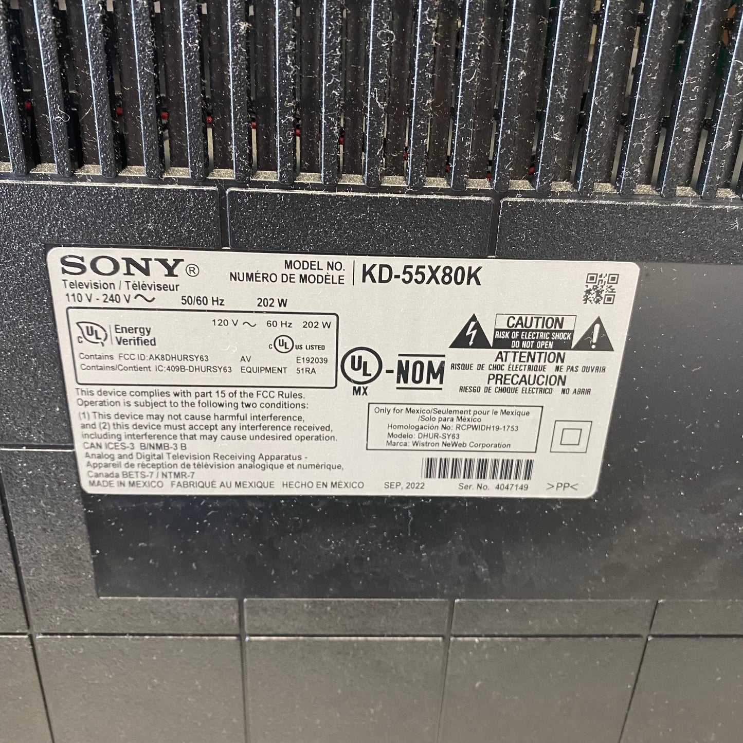 Sony 55" KD-55X80K X80K Series 4K UHD 4K Smart TV (2022)