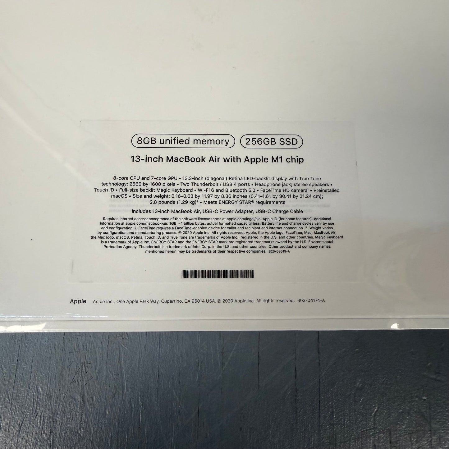 New 2020 Apple MacBook Air 13.3" M1 7C GPU 3.2GHz 8GB RAM 256GB SSD MGN63LL/A