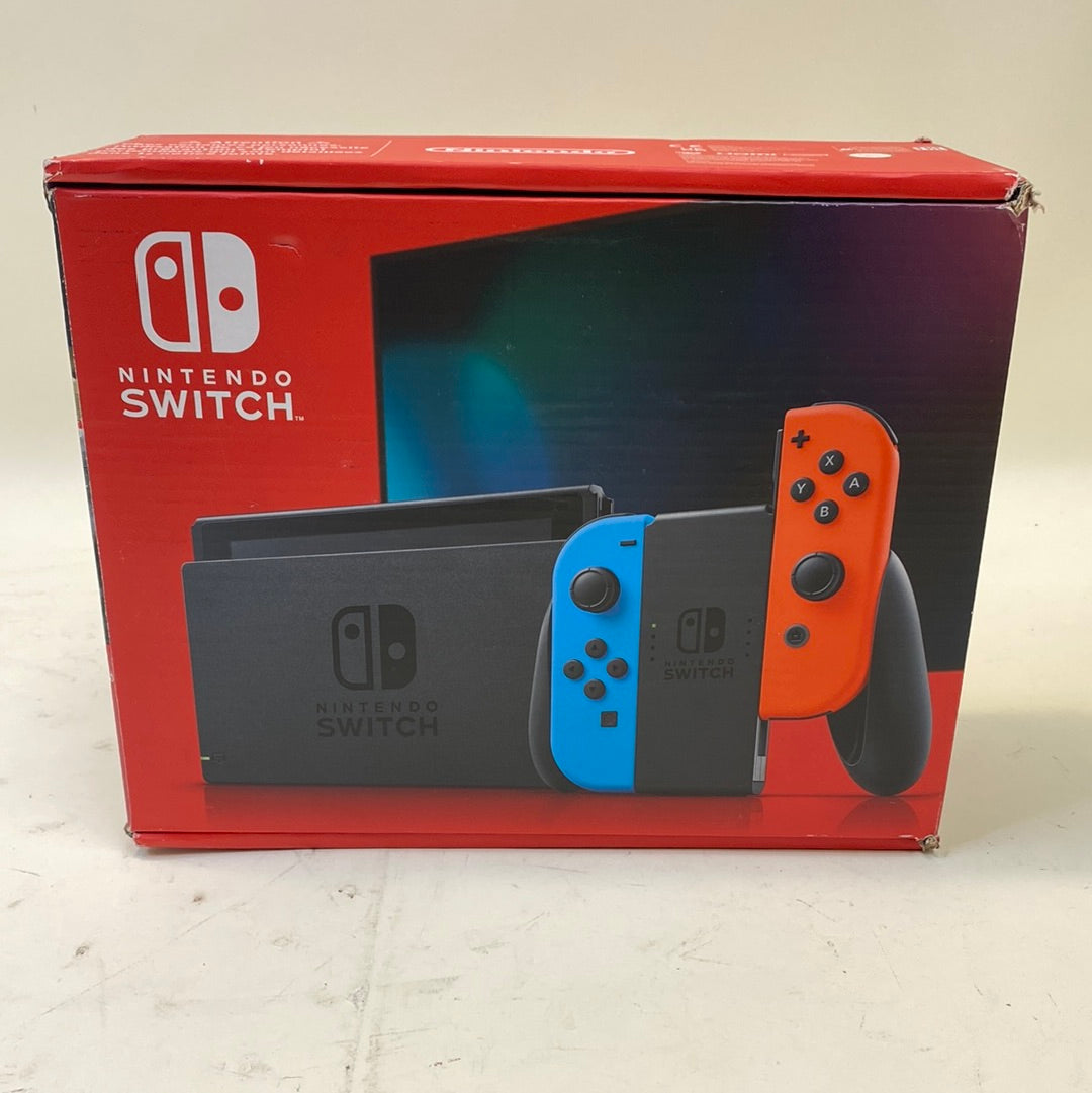 New Nintendo Switch Black V2 Console with Red and Blue Joycons HAC-001(-01)