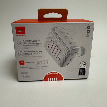New JBL Go 4 Portable Waterproof Bluetooth Speaker White JBLGO4WHT