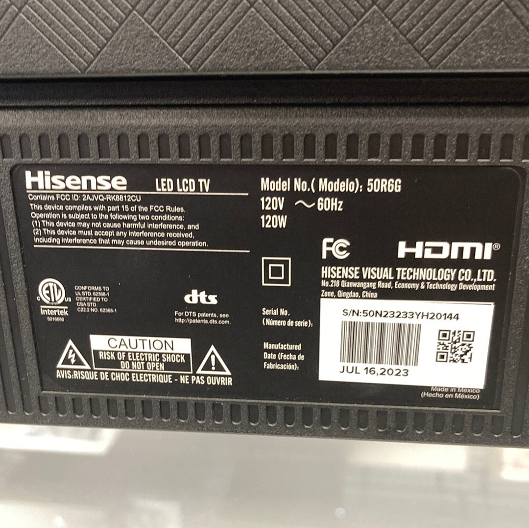 Hisense 50" 50R6G LED FHD 4K Smart Roku TV (2021)
