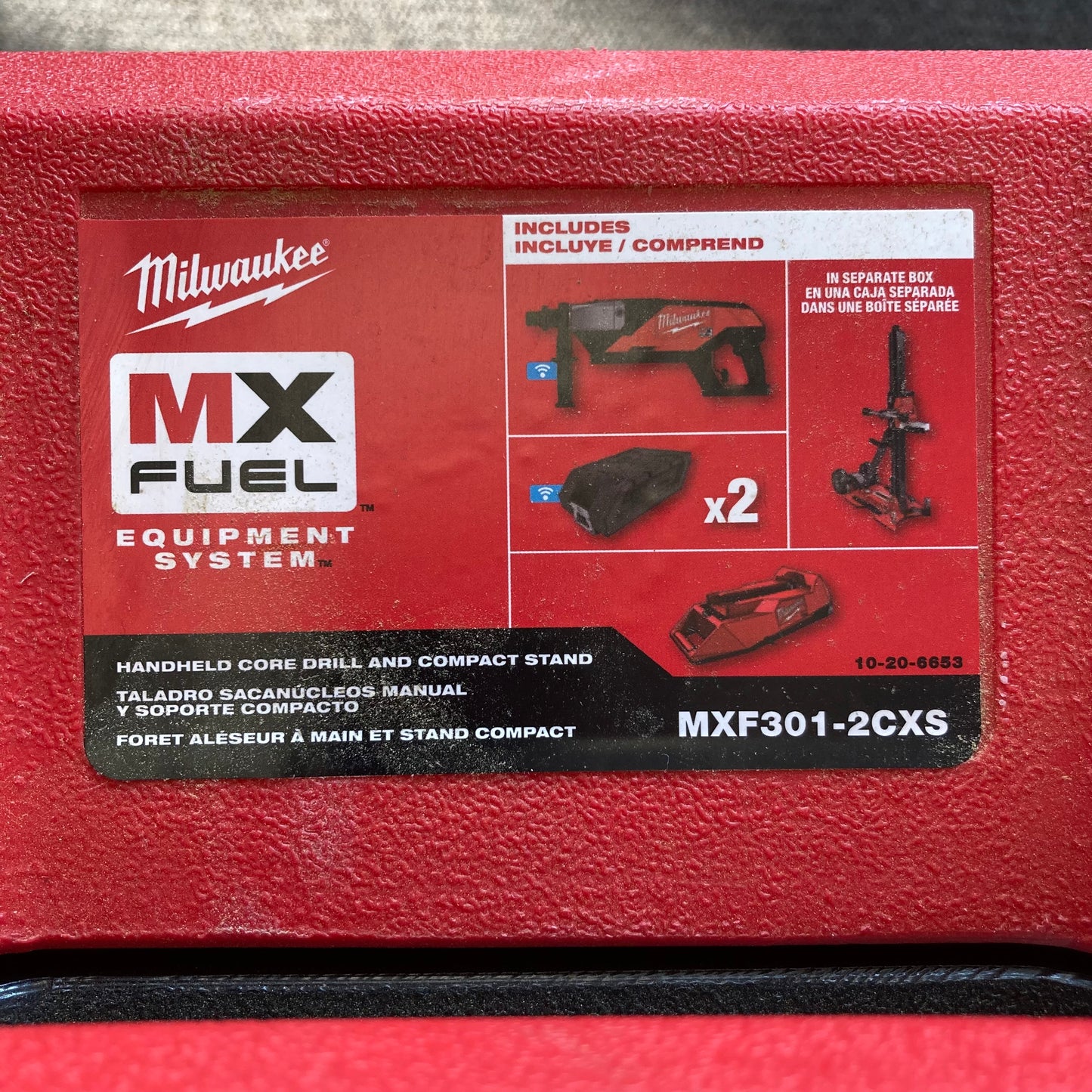 Milwaukee MXF301-2CXS MX Fuel 72V Handheld Core Drill Kit