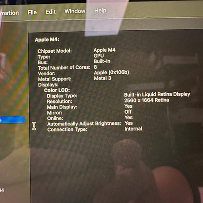 2025 Apple MacBook Air 13.3" M4 8C GPU 4.5GHz 16GB RAM 256GB SSD A3240