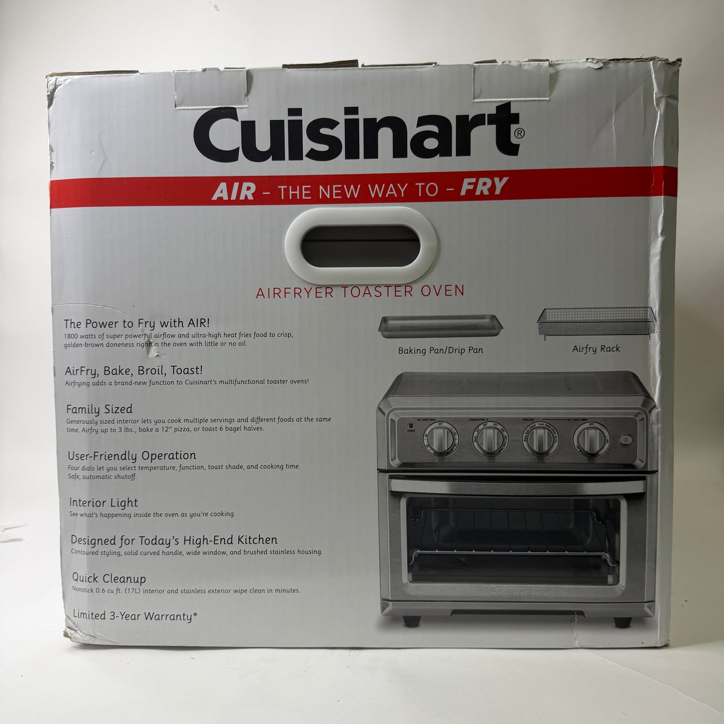New Cuisnart Convection Toaster Oven Air Fryer TOA-60 With Light