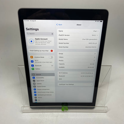 WiFi Only Apple iPad 9th Gen 64GB Silver MK2L3LL/A