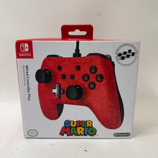 New PowerA Wired Controller Plus Super Mario Edition LOT71018D0401 For Switch
