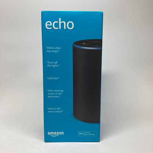 New Amazon Echo 2nd Gen Smart Speaker Charcoal With Alexa 23-003231-01