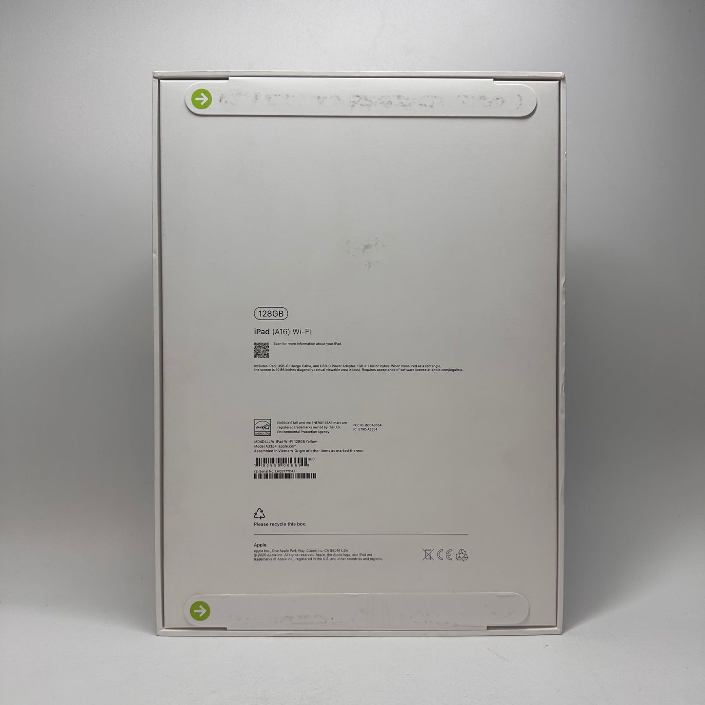 New WiFi Only Apple iPad 11" (A16) 128GB Yellow MD4D4LL/A