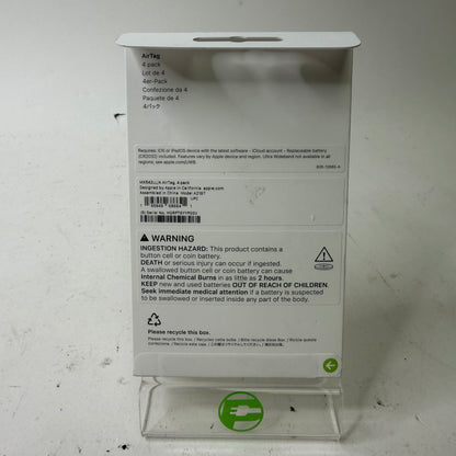 New Apple AirTag 4 Pack White MX542LL/A