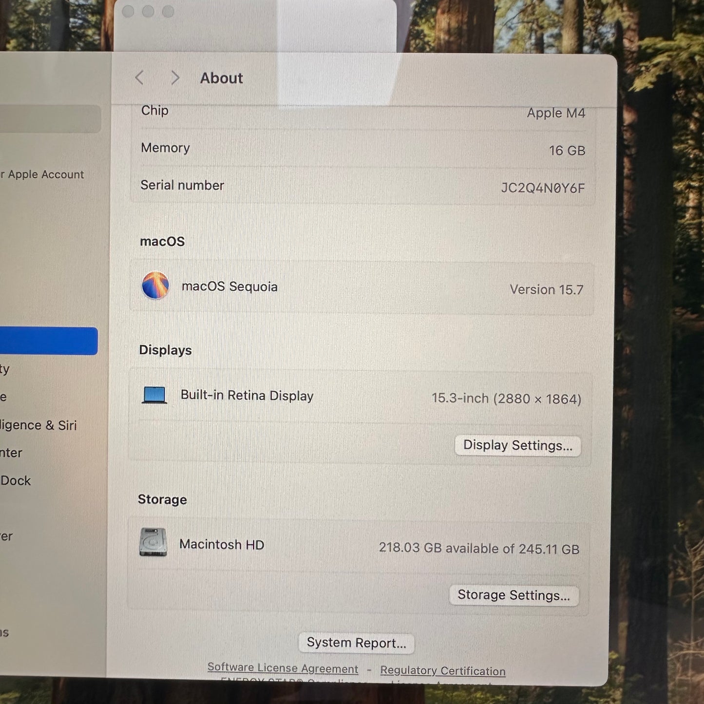 2025 Apple MacBook Air 15" M4 10C GPU 4.5GHz 16GB RAM 256GB SSD A3241