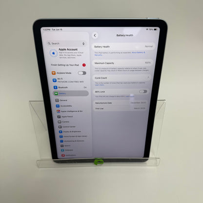 WiFi Only Apple iPad Air 11" M4 256GB Blue MH364LL/A