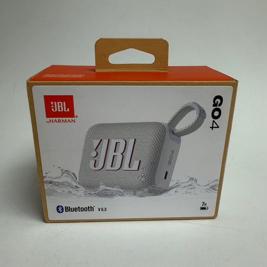 New JBL Go 4 Portable Waterproof Bluetooth Speaker White JBLGO4WHT