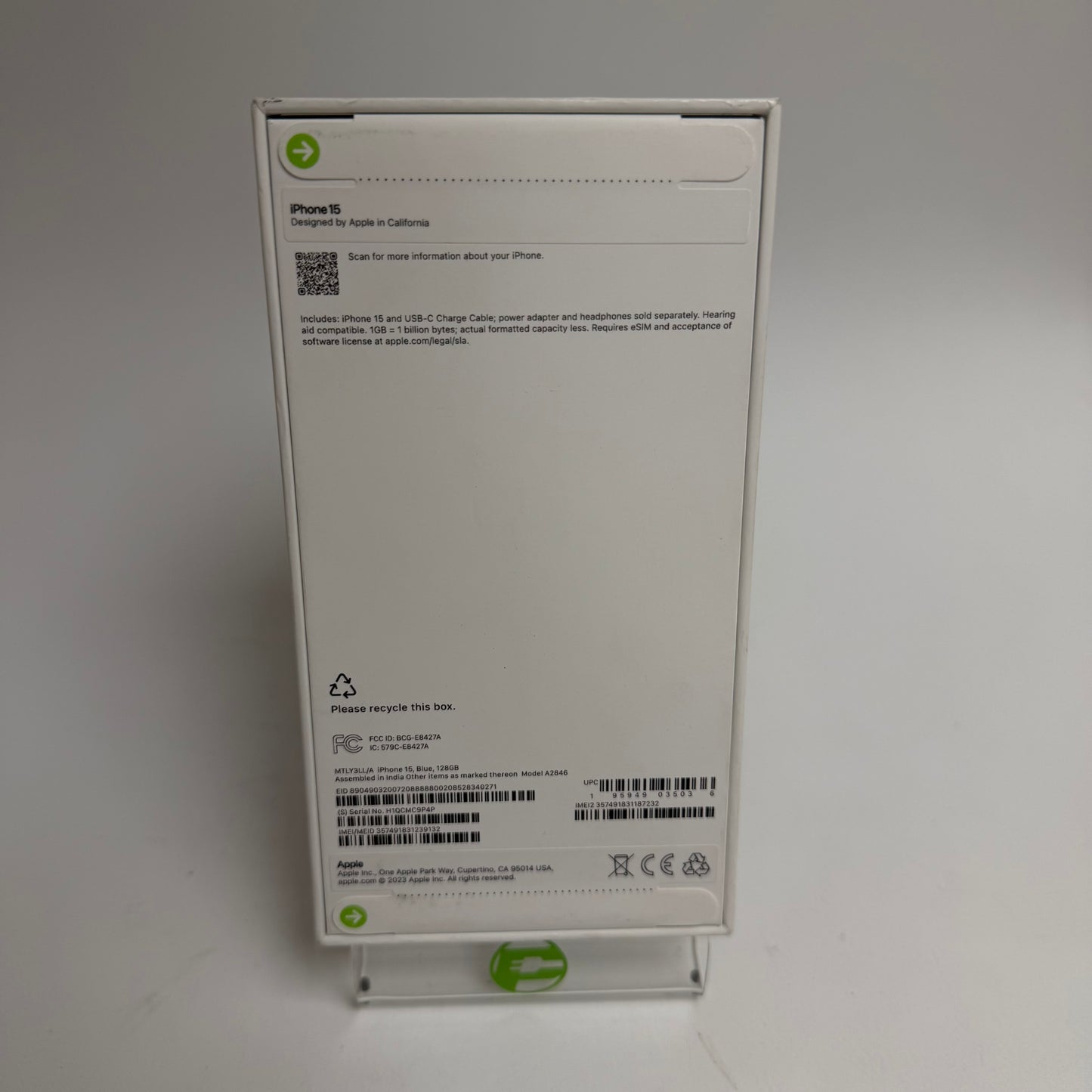 New Factory Unlocked Apple iPhone 15 128GB Blue MTLY3LL/A