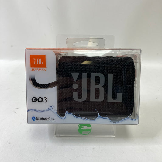 New JBL Go 3 Portable Bluetooth Party Speaker Black GO3J