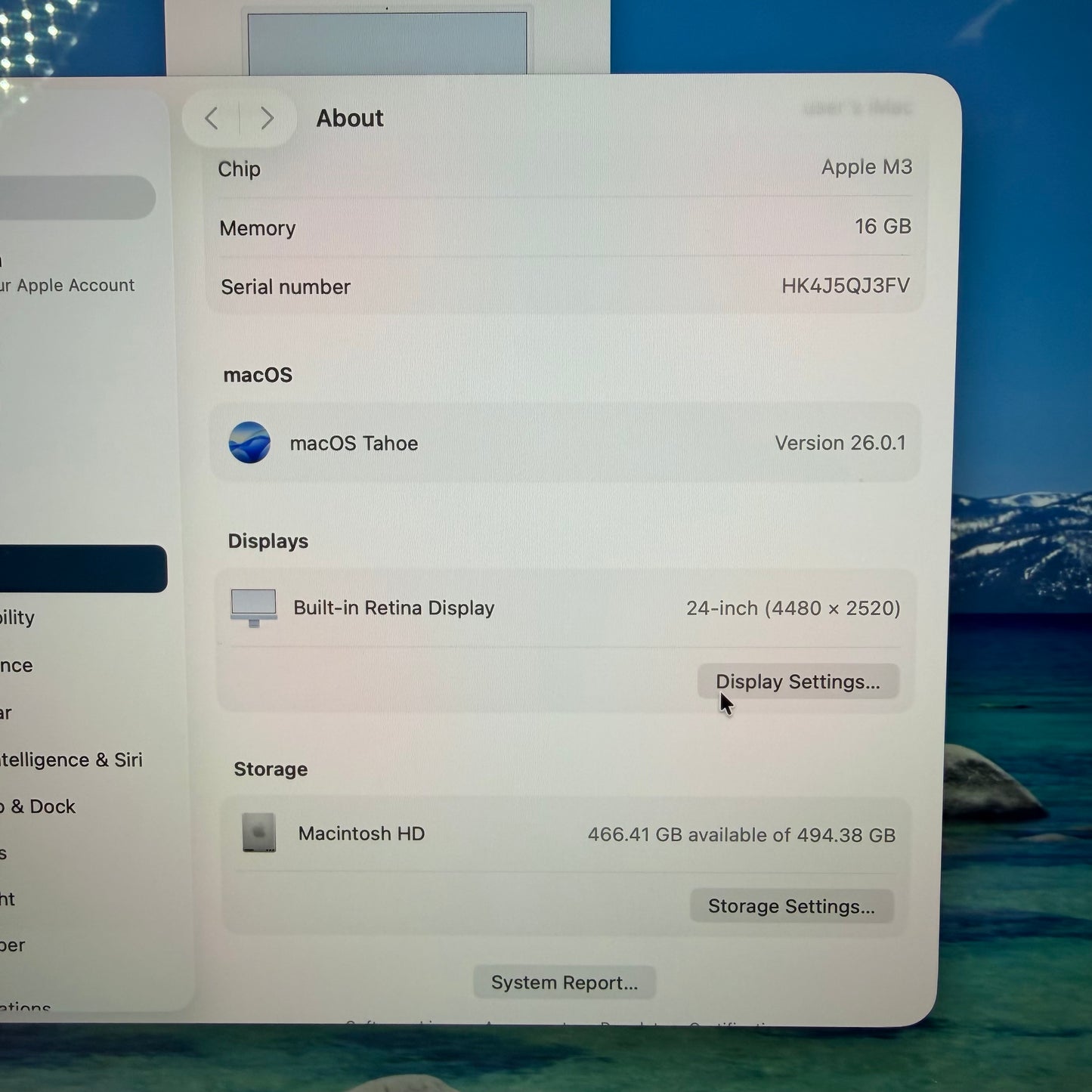 2023 Apple iMac 24" M3 4.0GHz 16GB RAM 512GB SSD Blue A2874