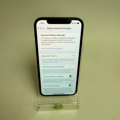 Broken Unlocked Apple iPhone 12 256GB 18.7.1 MGFF3LL/A Bad Batt