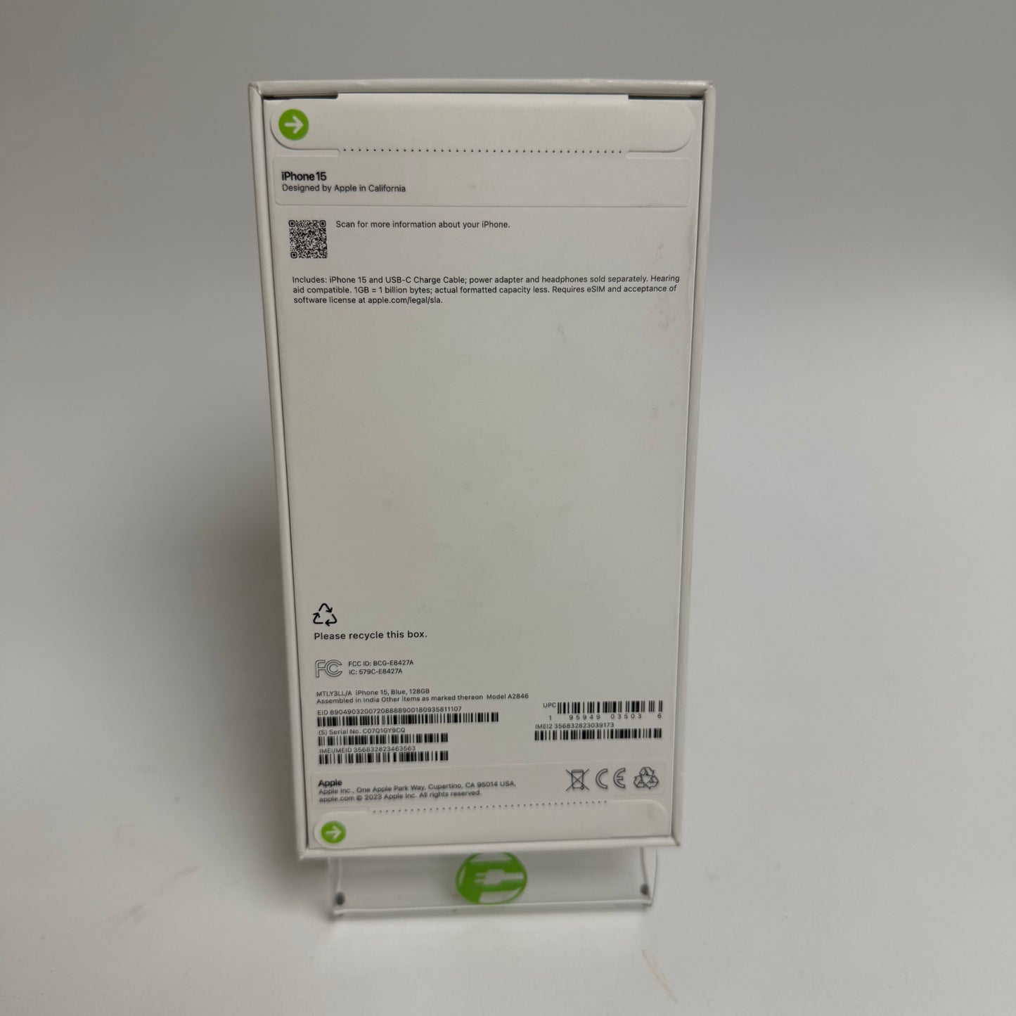 New Factory Unlocked Apple iPhone 15 128GB Blue MTLY3LL/A