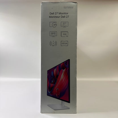 New Dell 27" S2725DS 4K QHD IPS 100Hz Flat Panel Monitor
