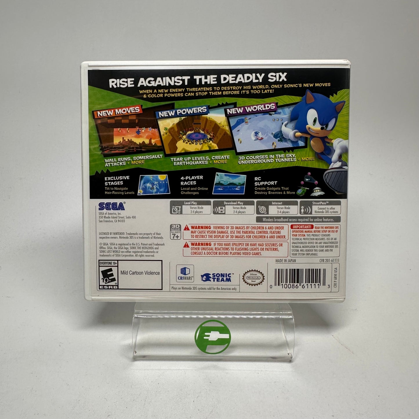 Sonic Lost World (Nintendo 3DS, 2013)