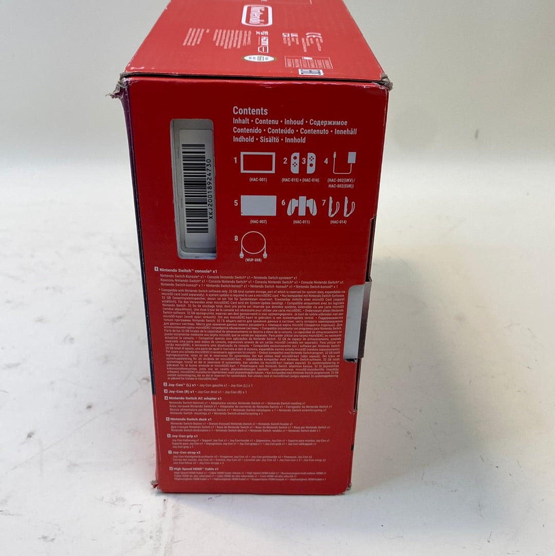 New Nintendo Switch Black V2 Console with Red and Blue Joycons HAC-001(-01)