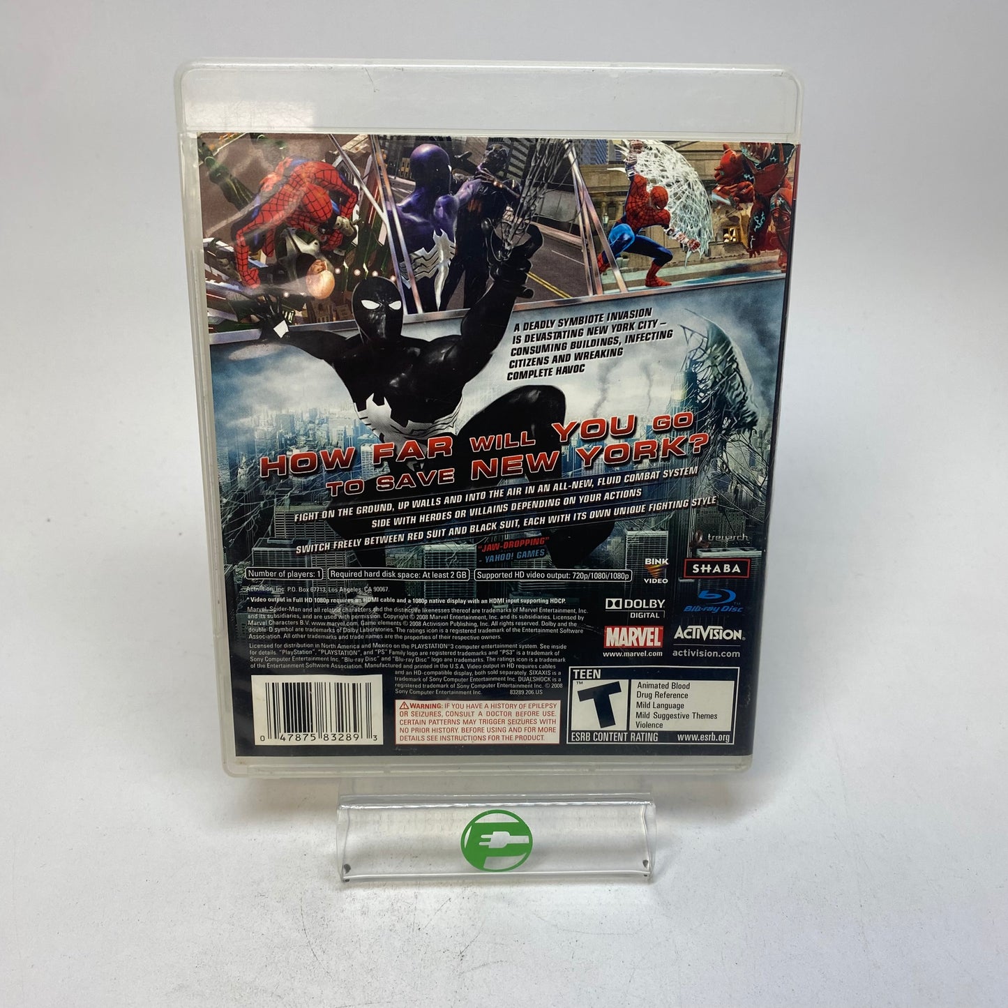 Spiderman Web of Shadows (Sony PlayStation 3 PS3, 2008)