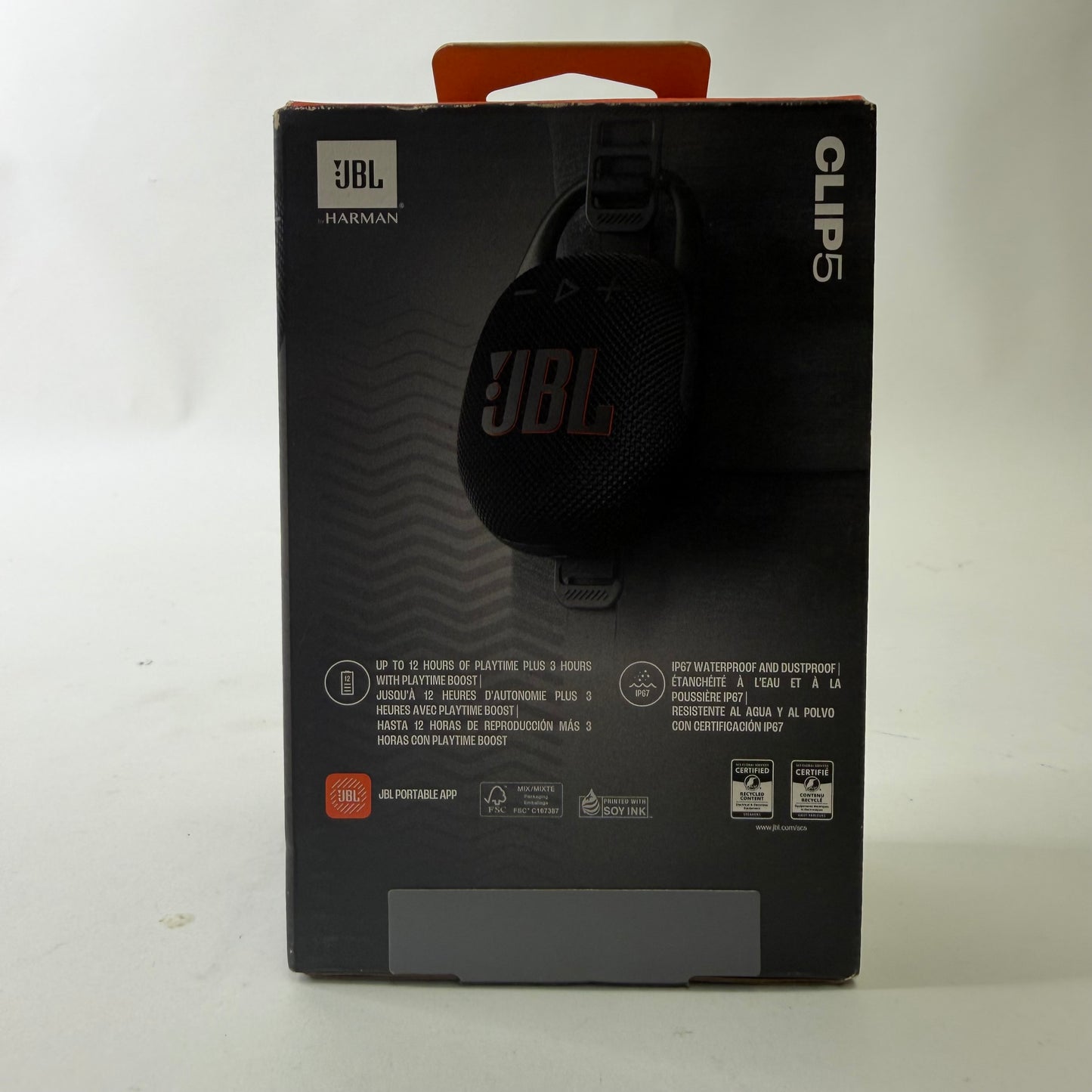 JBL Clip 5 Portable Bluetooth Party Speaker Black JBLCLIP5D
