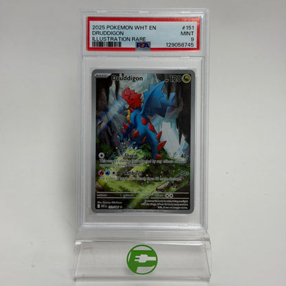 Pokémon TCG White Flare Druddigon 151/086 Holo English PSA 9