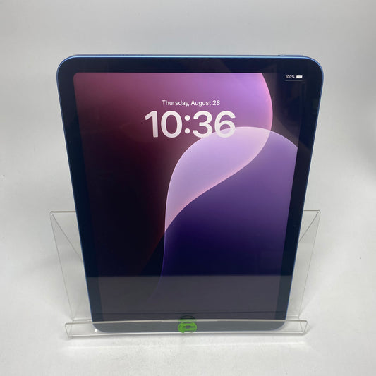 WiFi Only Apple iPad 10th Gen 64GB 18.3.1 Blue MPQ13LL/A