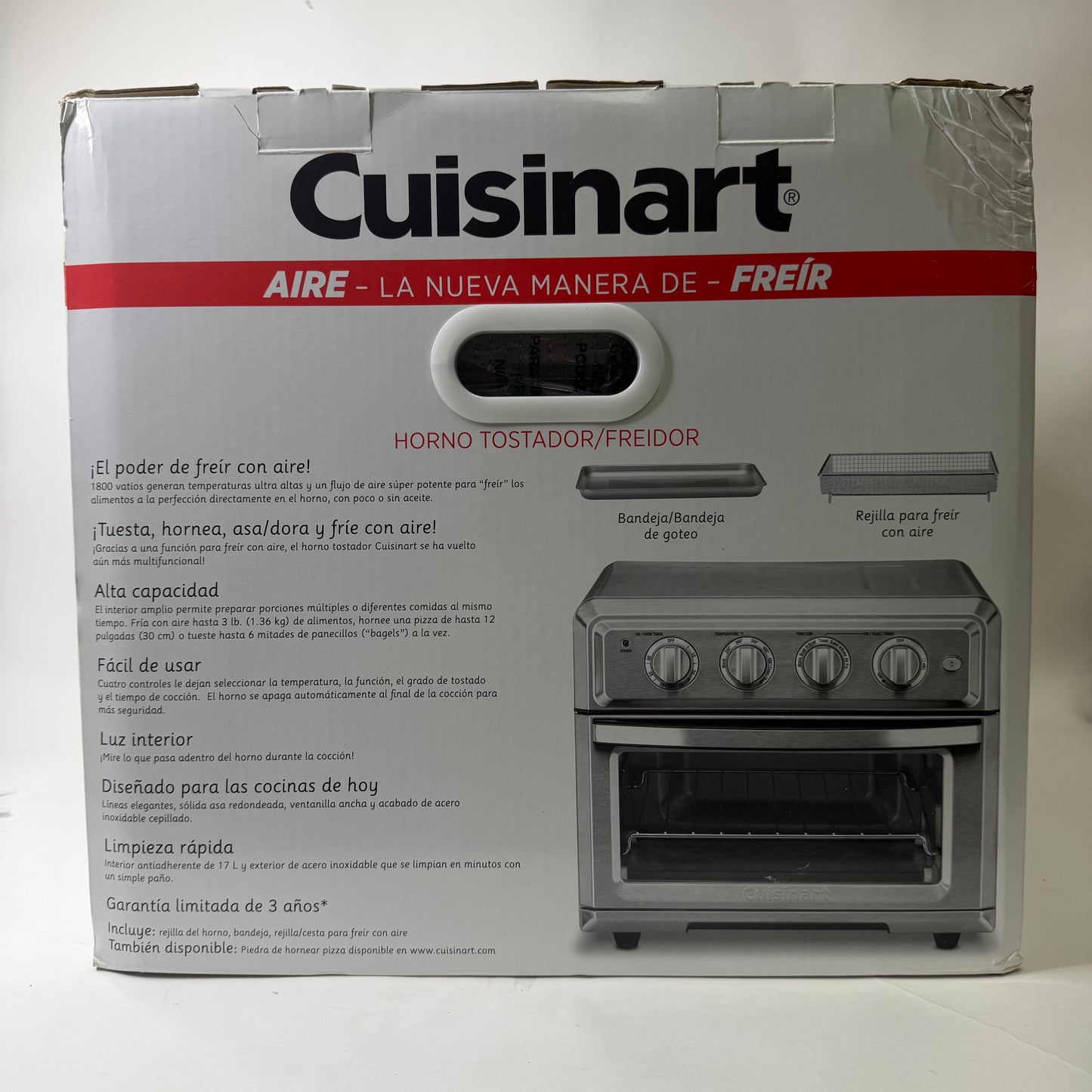 New Cuisnart Convection Toaster Oven Air Fryer TOA-60 With Light