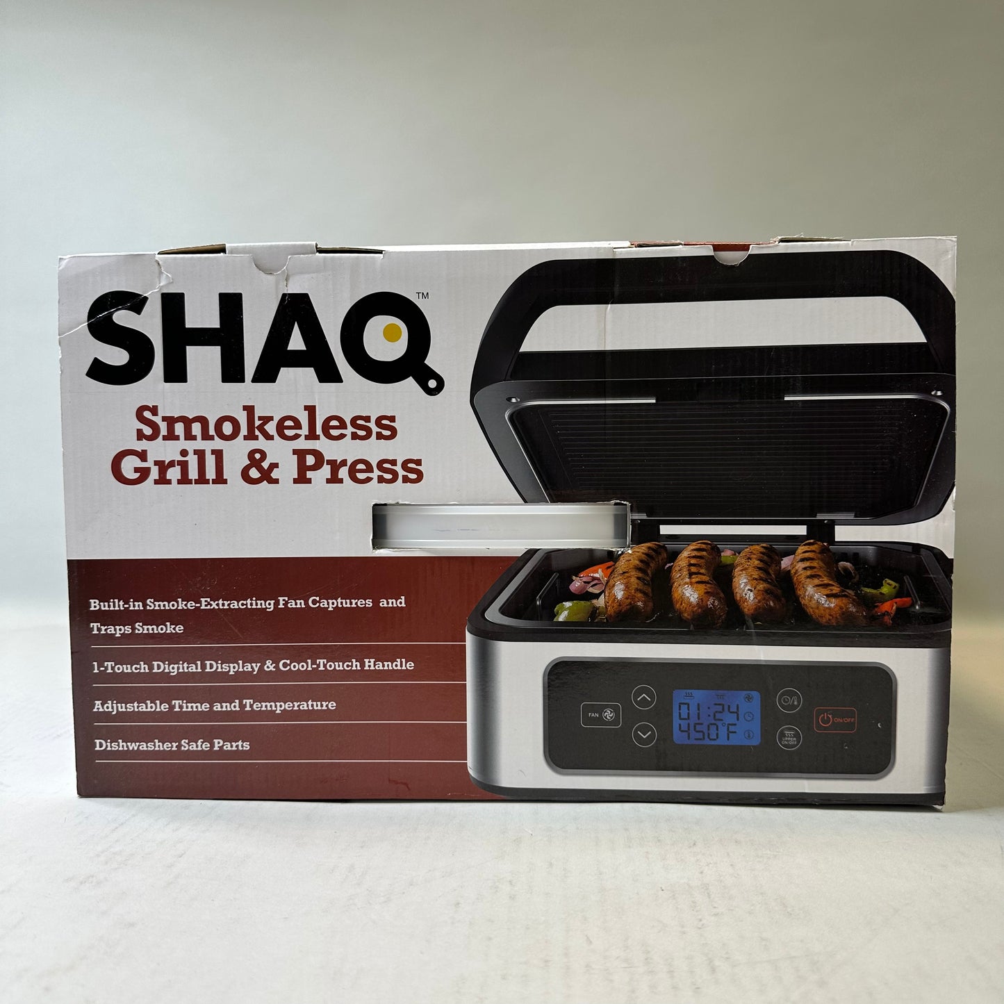 SHAQ 22 XL 1650W Smokeless 2-in-1 Indoor Electric Grill & Griddle 